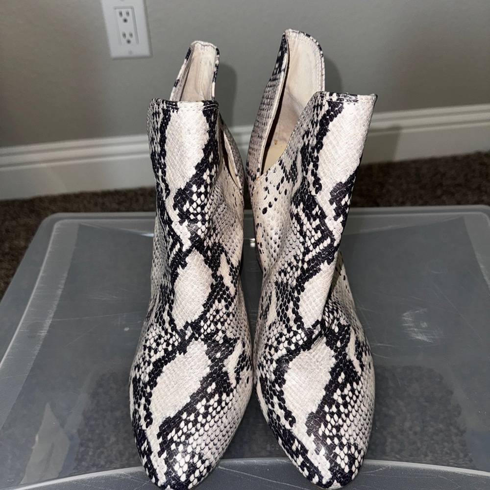 Steve Madden Snake Print Ankle Booties